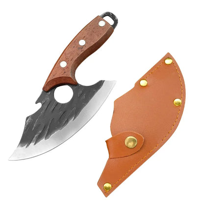Multifunctional Knife Forged Kitchen Knife Stainless Steel Meat Cleaver Boning Knife with Bottle Opener Pocket With Knife Cover