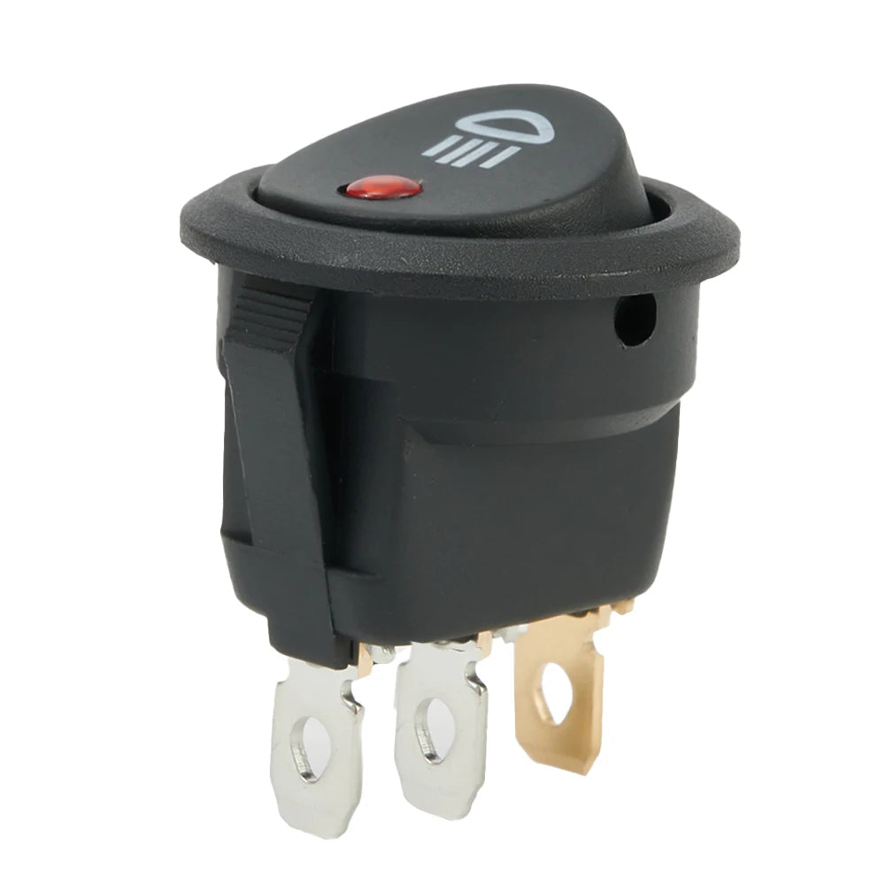 1 Pc On Off Rocker Switch Red Led Fog Light Lamp Symbol Car Van Truck 23mm DC 12V 20A ABS Plastic Fit For Car Van Truck