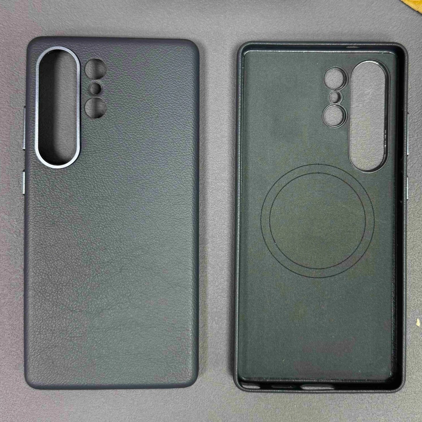 High Quality Drop Proof Leather Phone Case For Samsung Galaxy S25 Ultra Invisible Strong Magnetic Charging Protect Cover Fundas