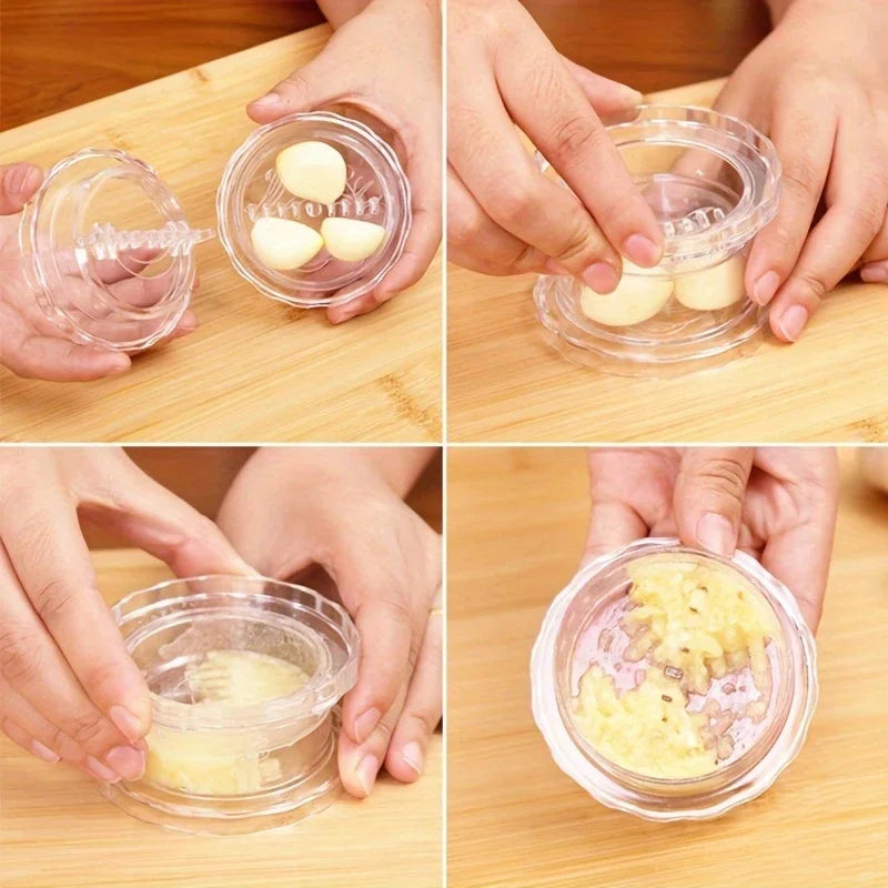 1/2Pcs Manual Portable Garlic Crusher - Twist Kitchen Gadget for Crushing Garlic and Ginger, Easy to Use and Clean