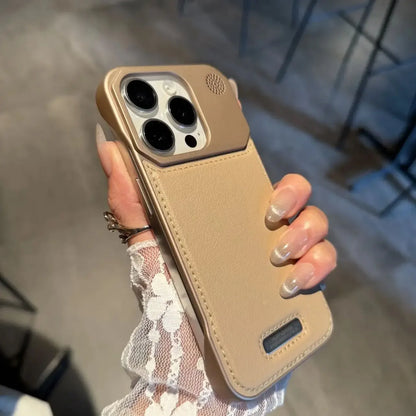 Business Aromatherapy Leather Case for iPhone 17 Air 16 15 14 Plus 13 12 11 Pro Max For Magsafe Magnetic Frameless Armor Cover