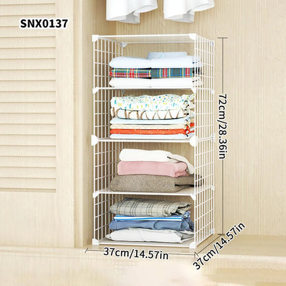 Clothing Layered Storage Wardrobe Partition Rack Hanging Closet Cross Partition Vertical Student Dormitory Cabinet Layered Rack