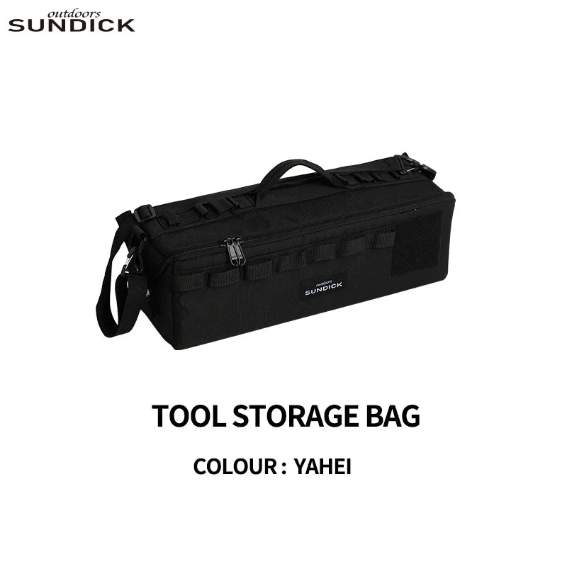 1pc 3-color Outdoor Camping Gear Storage Bag Polyester Fibre Nylon Bag Waterproof Abrasion-Resistant Shoulder Strap Included
