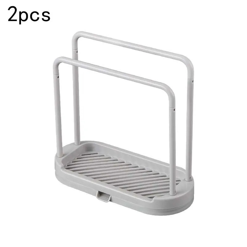 Kitchen Rag Drain Stand Kitchen Accessories Sink Drainage Shelf Sink Drain Storage Basket for Sponge Rag Wire Ball 1/2/3PCS