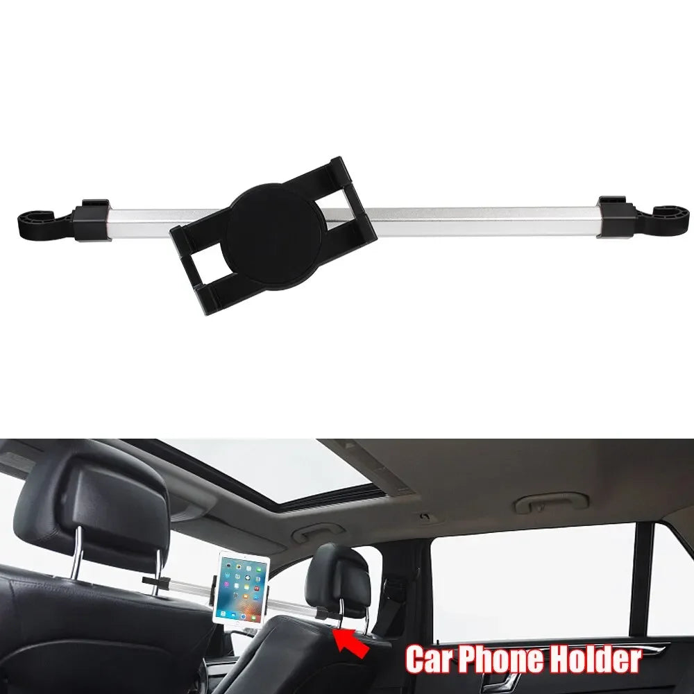 VIKEFON Moverable Tablet Car Stand Clamp 13'' Car Rear Pillow Phone Holder for iPad Pro 12.9 Seat Rear Headrest Mounting Bracket