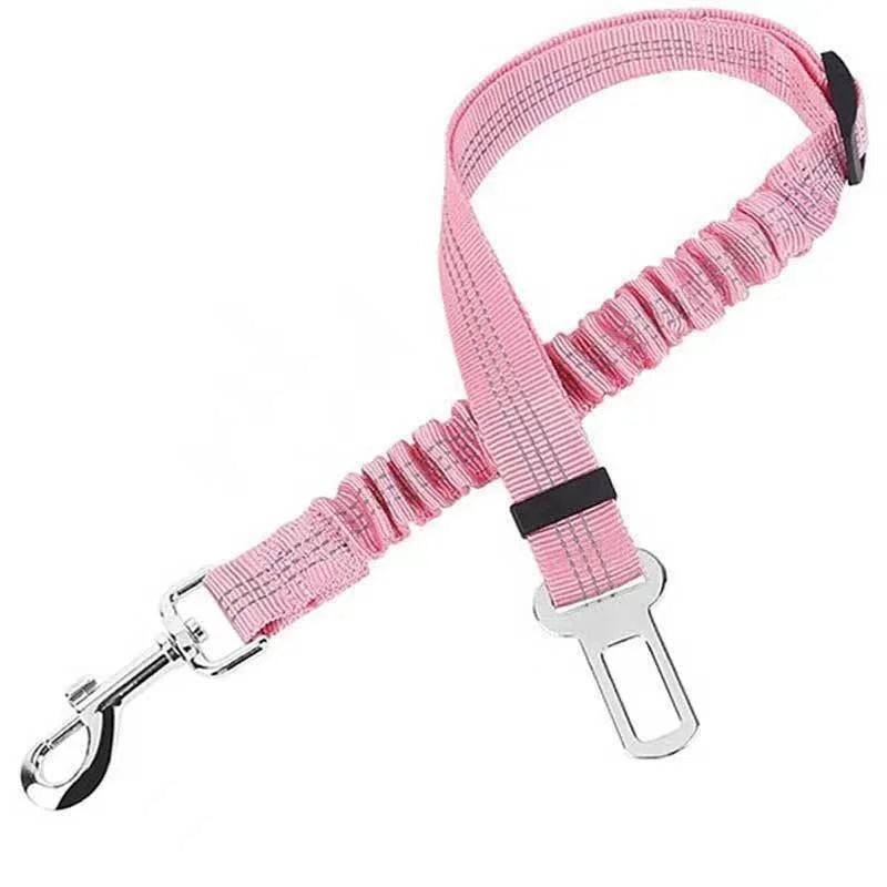 High Grade Dog Car Safety Belt Dog Safety Belt with Damping Belt and Reflective Line Adjustable Length Suitable Any Dog 1PCS