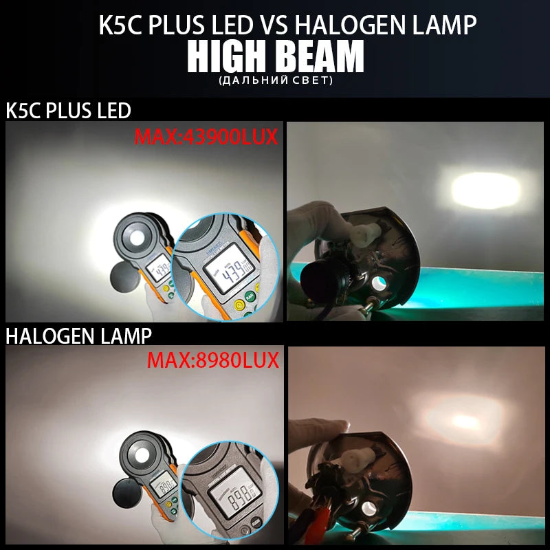 DAWN KNIGHT 140W K5C PLUS H7 H11 H1 H4 Led Headlight Bulb 4300K LED HB3 HB4 Double Copper Tube Led Light Kit for Car 12V 2PCS