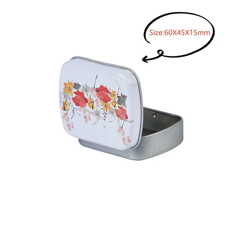 New Square Tin Storage Box – Silver Metal Box for Jewelry, Coins, Keys & Candy