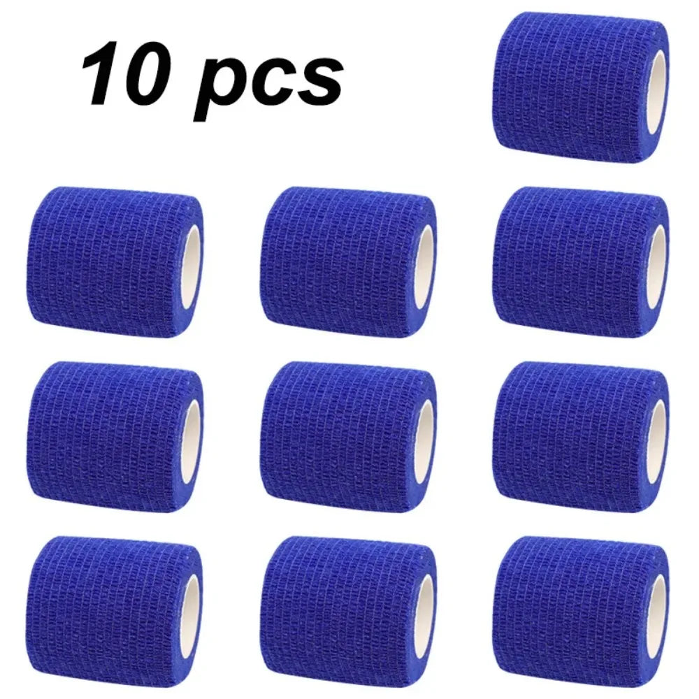 12/10pcs Colorful Sport Self Adhesive Elastic Bandage Wrap Tape Elastoplast For Knee Pad Finger Ankle Palm Aid Kit Pet Tool Warm