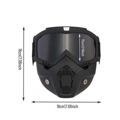 Motocross Goggles Outdoor Unisex Cycling Riding Skiing Windproof Goggles Eyewear With Detachable Mask Protection Motorcycle