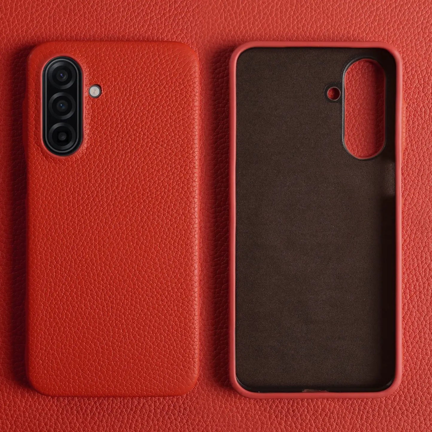 Luxury Genuine Leather Case For Samsung Galaxy A17 A07 A26 A36 A56 A15 A53 A24 Full Wrapped Shockproof Phone Cases Back Cover