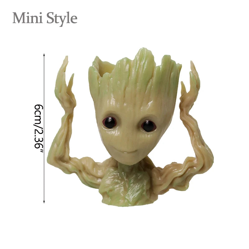 Modern Vases For Flowers Pot Groot Garden Pots Planters Anime Figurines Home Decoration Accessories Office Storage Pen Case
