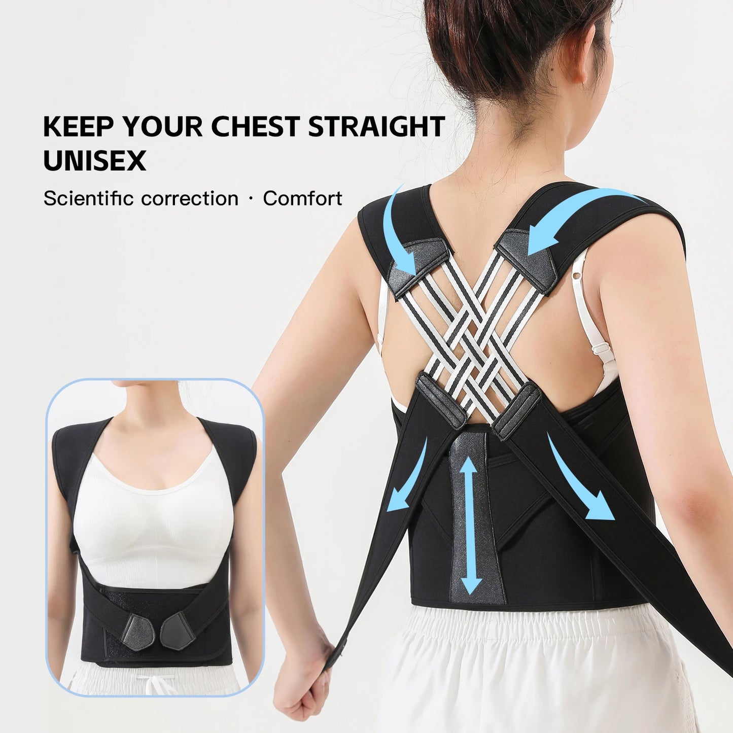 Adjustable Posture Corrector Back Brace for Men & Women