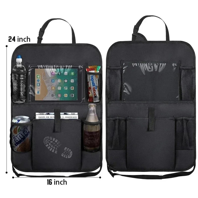 Car Back Seat Organizer with Tablet Holder and Kick Mat Protection