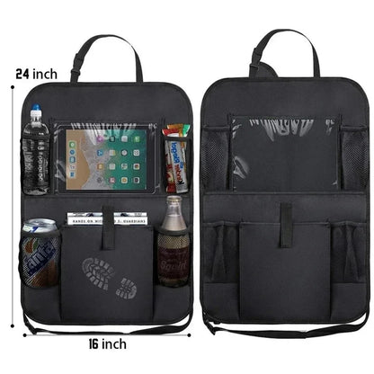 Car Back Seat Organizer with Tablet Holder and Kick Mat Protection