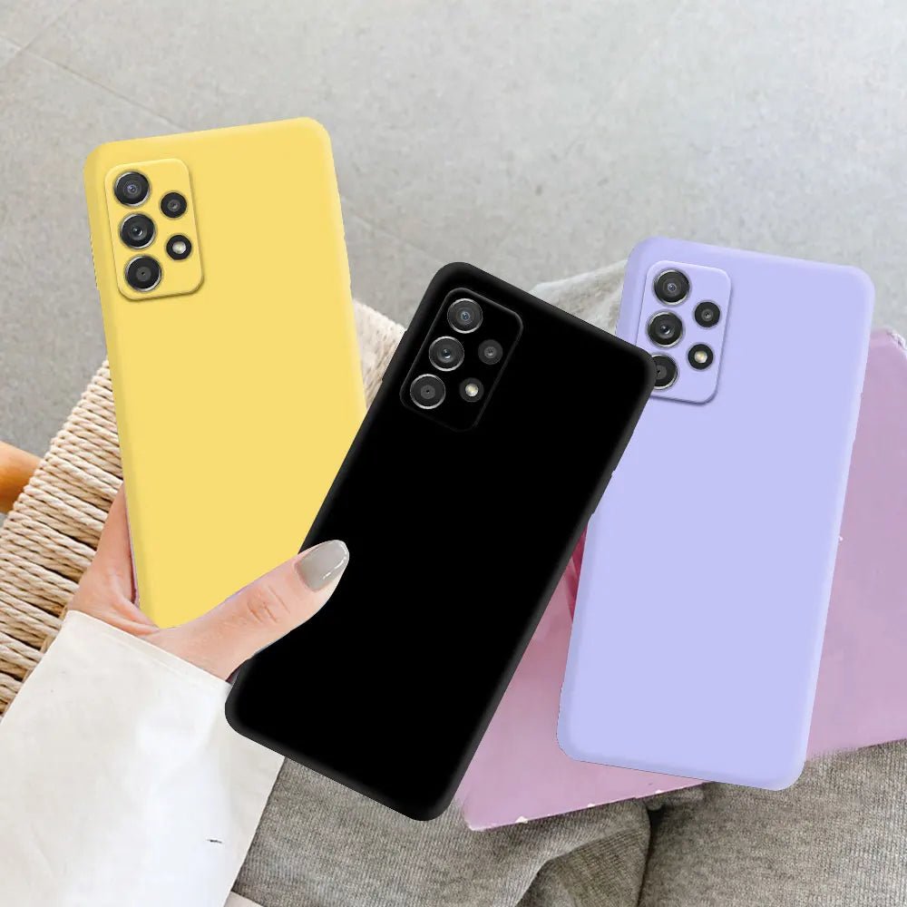 Liquid Silicone Case for Samsung Galaxy A52 A72 A13 A23 A33 A53 A73 A04 A04E A14 A15 A24 A25 A34 A35 A55 A54 A22 A32 5G Cover