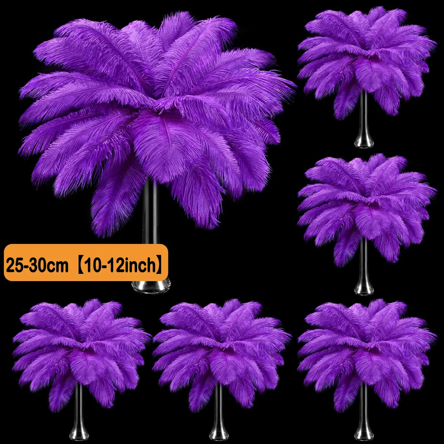100-300PCS White Ostrich Feathers Bulk Natural Ostrich Feathers for Wedding Party Decorations Table Decorations DIY Crafts