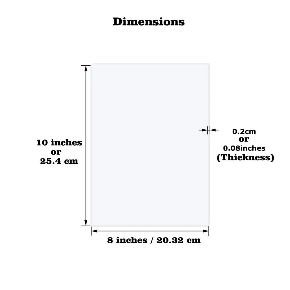 Clear Arch/Rectangular Acrylic Sheet Board for DIY Craft Signage Display Projects Picture Frame Wedding Place Card Decor Sign