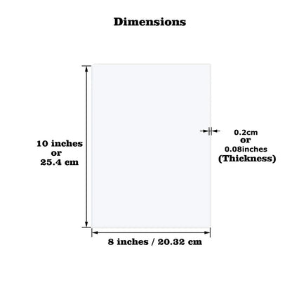 Clear Arch/Rectangular Acrylic Sheet Board for DIY Craft Signage Display Projects Picture Frame Wedding Place Card Decor Sign