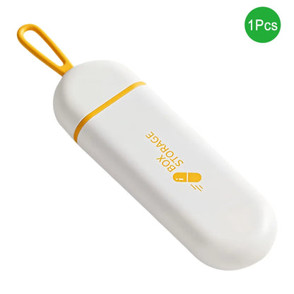 1/2PCS Pill Organizer 3 Compartments Portable Pill Case Travel Moisture Proof Pill Box for Tablets Vitamins Cod Liver Oil