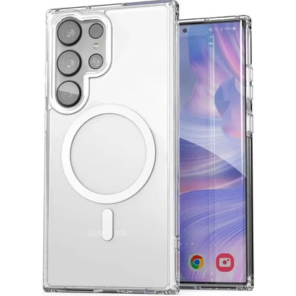 Magnetic Magsafe Wireless Charge Case for Samsung Galaxy S26 S25 S24 S23 Plus S23 22 21 20 FE Ultra edge Clear Shockproof Cover