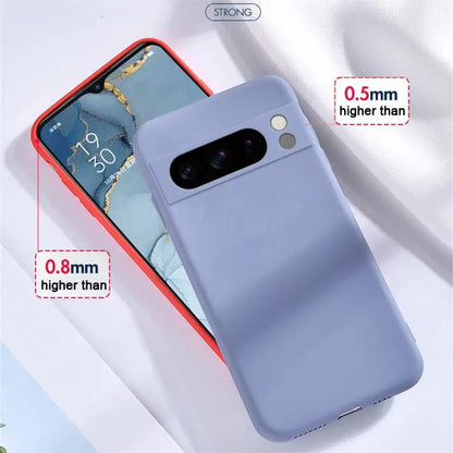 For Google Pixel 8 Pro Case Pixel 10 Pro Cover Liquid Silicone Rubber Protector TPU Case Pixel 9 Pro XL 8 Pro 8A 7A 7 6A 6 Pro