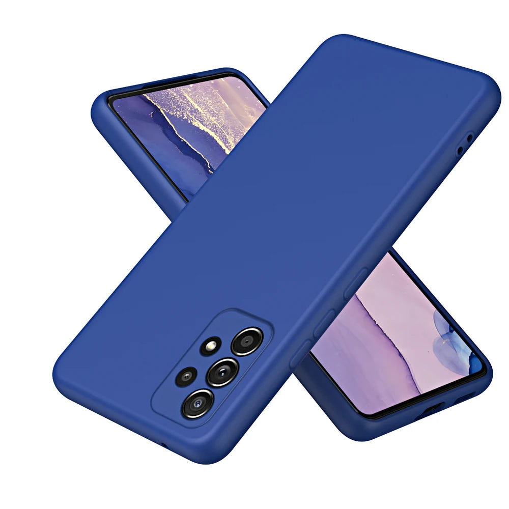 Solid Silicone Protect Case For Samsung Galaxy A13 A23 A33 A53 A73 A12 A22 A32 A52 A52S A72 A04 A04S A14 A24 4G A34 A54 Cover