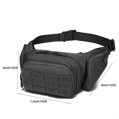 Waterproof Tactical Fanny Pack Concealed Carry Waist Bag with Molle System EDC Pouch for Outdoor Sports Traveling