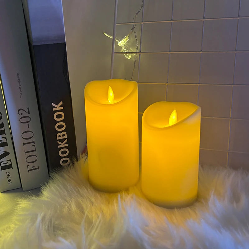 Moving Wick LED Candle Glowing Dancing Flame Candles Kid & Pet Safe Decoration Wholesale Electric Candle for Wedding Party Decor