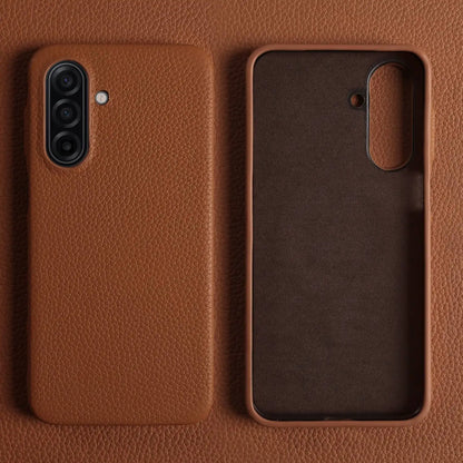 Luxury Genuine Leather Case For Samsung Galaxy A17 A07 A26 A36 A56 A15 A53 A24 Full Wrapped Shockproof Phone Cases Back Cover