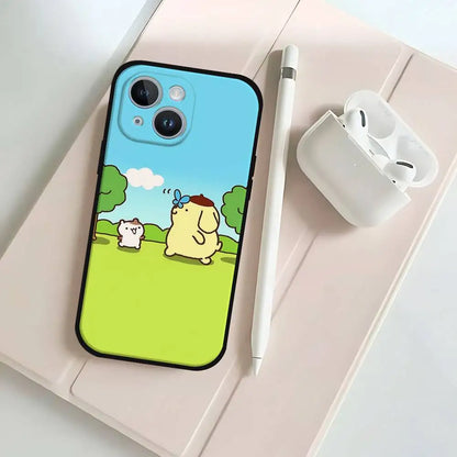 P-Pompompurins Black Phone Case That Fits For IPhone 17,16,15,11,13,14 Pro Max,Plus,X,Xr,Xs Max,13Mini