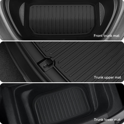 YZ For Tesla Model 3 Y Highland Juniper 2021-2026 all-in-one TPE Trunk mat Luggage mat Four Seasons Waterproof Non-slip