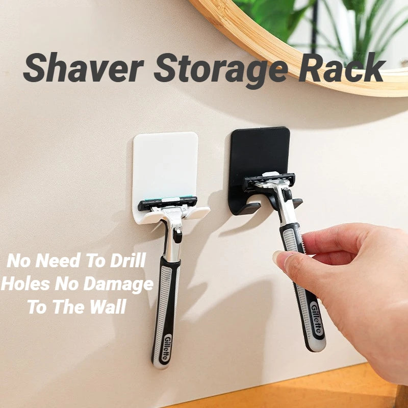 Storage Rack Hook Organizer Razor Shaver Stand For Men Shaving Bathroom Shelf