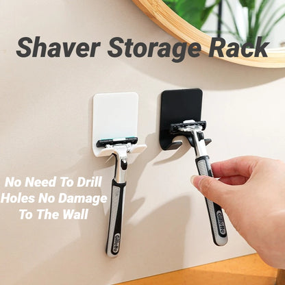 Storage Rack Hook Organizer Razor Shaver Stand For Men Shaving Bathroom Shelf
