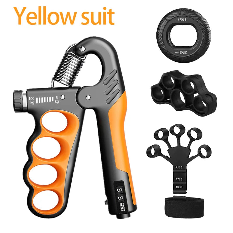 Adjustable Hand Grip Strengthener with Mechanical Counter