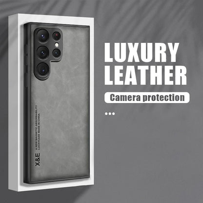 Sheepskin Magnetic Case For Samsung S26 S25 S24 Ultra S22 Plus S21 FE Cases For Samsung S23 Ultra Note 20 10 Leather Phone Cover