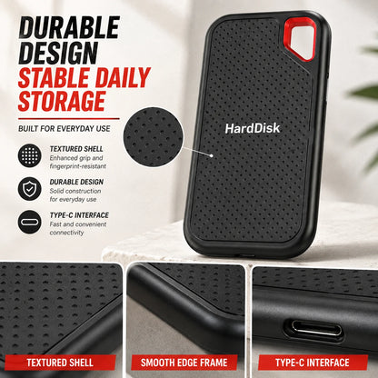 Light Pocket External Hard Drive1TB Hard Disk Storage Device Compatible SSD for MAC PC