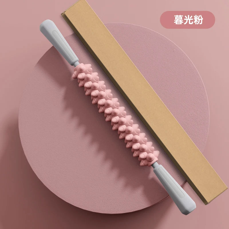 Yoga Massage Stick Yoga Fitness Wolf Teeth Muscles Massage Stick Calves Thighs Quadriceps Arm Forearm Relaxation Artifact Roller