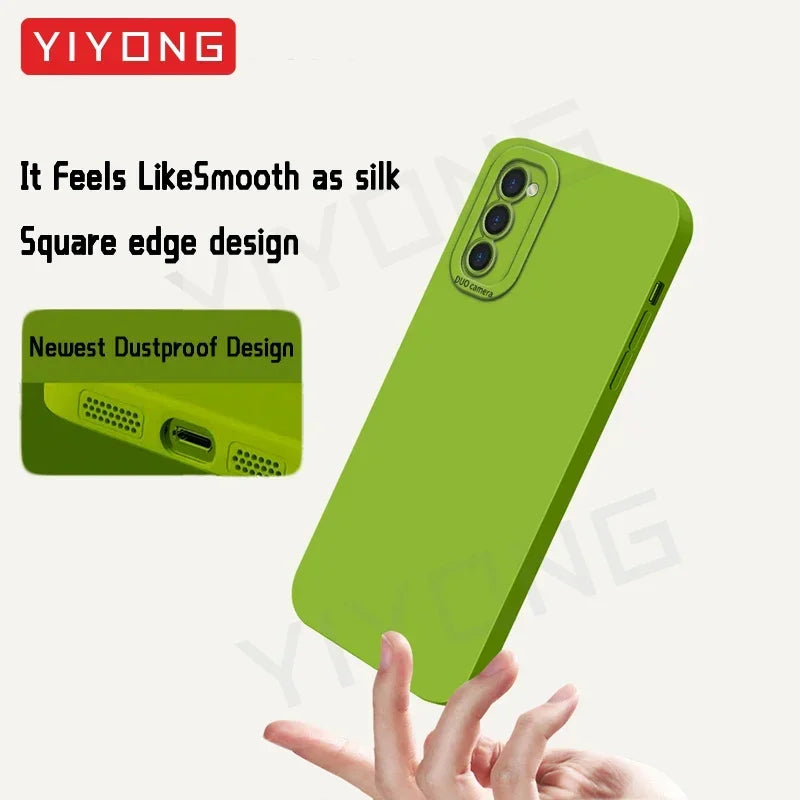 S23 Case YIYONG Silky Liquid Silicone Soft Cover For Samsung Galaxy S23 Plus S22 S24 S25 Ultra S22+ S23+ S24+ S25+ Phone Cases