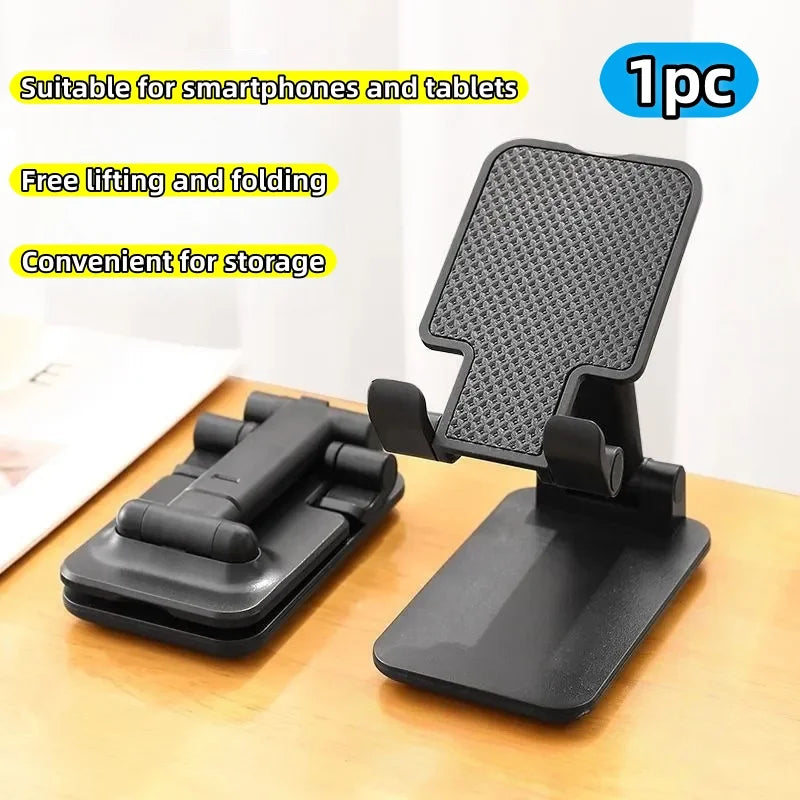 1Pc desktop lazy mobile phone holder can be freely retractable and adjusted, portable folding storage does not occupy an area, the lifting rod is smoothly locked and does not slip, universal for tablets and mobile phones