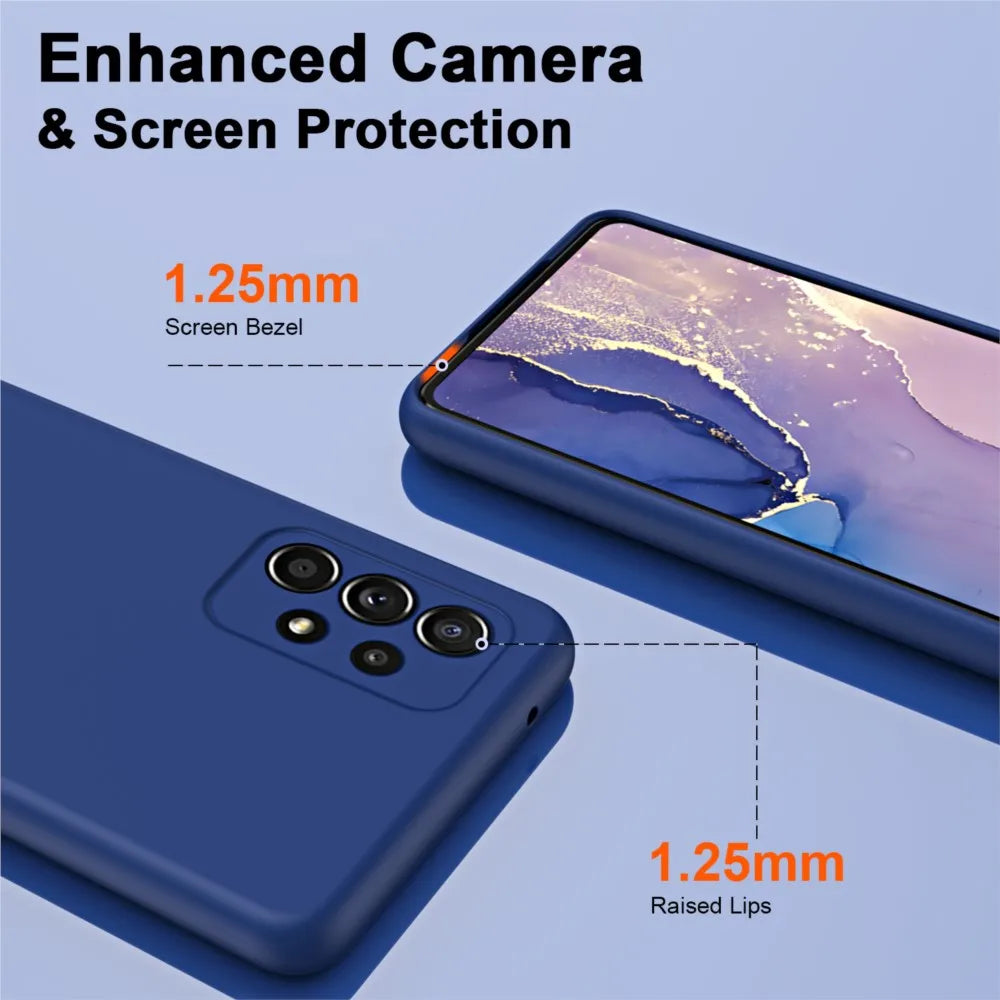 Solid Silicone Protect Case For Samsung Galaxy A13 A23 A33 A53 A73 A12 A22 A32 A52 A52S A72 A04 A04S A14 A24 4G A34 A54 Cover
