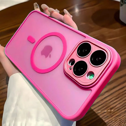 Matte Translucent Lens Protection MagSafe iPhone Case – Full Coverage for iPhone 11–16 Series