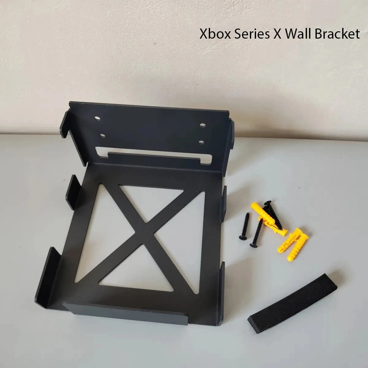 under desk bracket for xbox series x xbox series s with selfdrive screw Wall Bracket with expansion screw under plank
