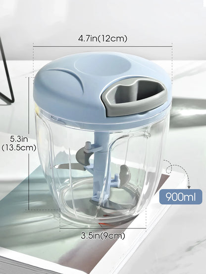 500/900ML Garlic Chopper Manual Rotate Vegetable Cutter Chopper Slicer Fruit Garlic Crusher Kitchen Gadget Blenders Meat Grinder