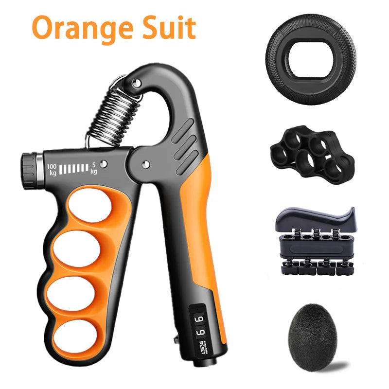 Adjustable Hand Grip Strengthener with Mechanical Counter
