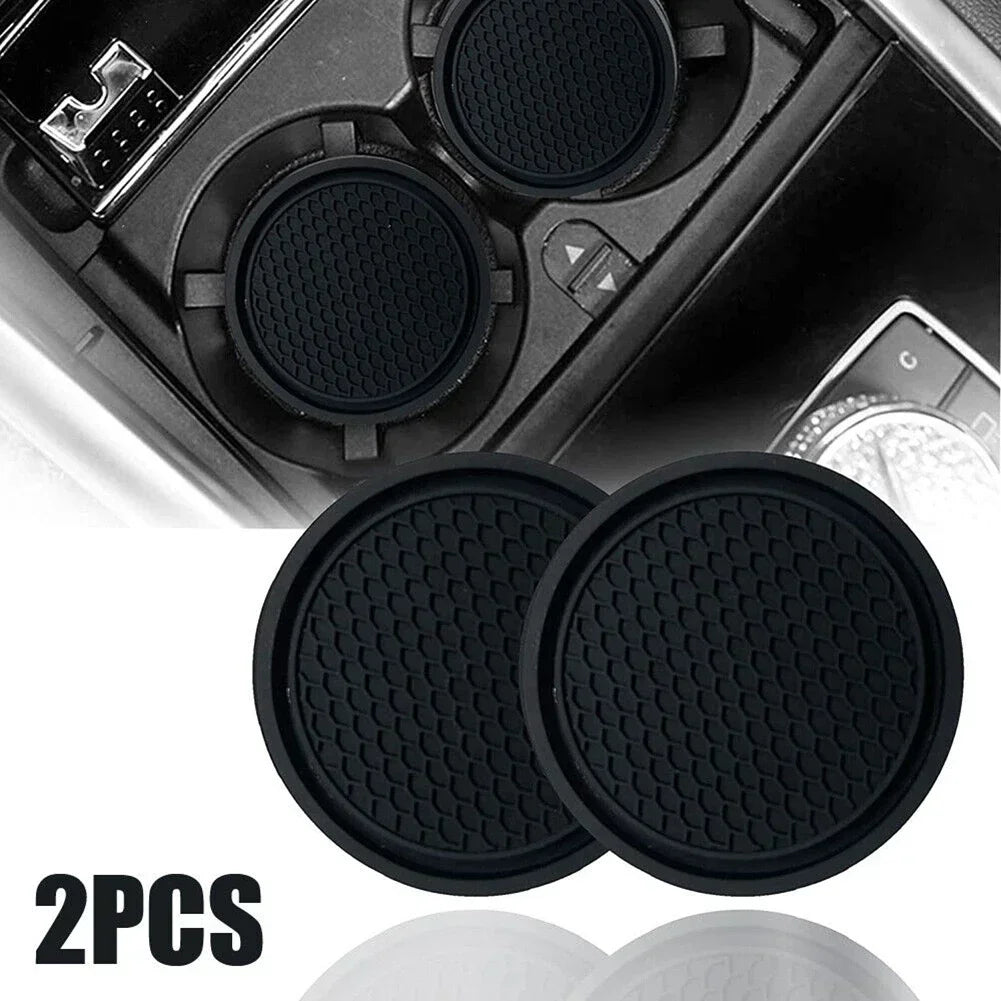 New Car Cup Holder Anti-Slip Silicone Insert Coaster Mat Universal Car Accessories Black Fit For Most Cars