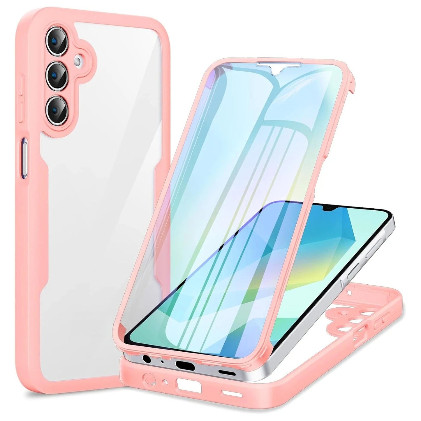 Clear 360° Full Body Screen Protector Case For Samsung Galaxy A56 A36 A26 A16 A55 A35 A15 A25 5G Shockproof Phone Cover Fundas