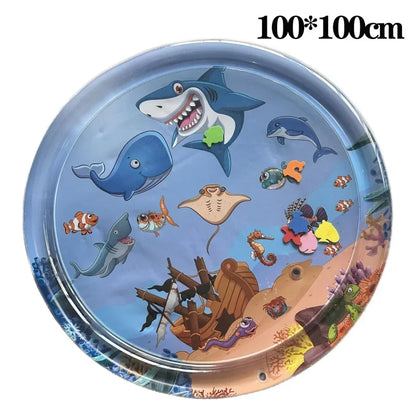 Inflatable Pet Water Play Mat – Ocean Theme Sensory Toy