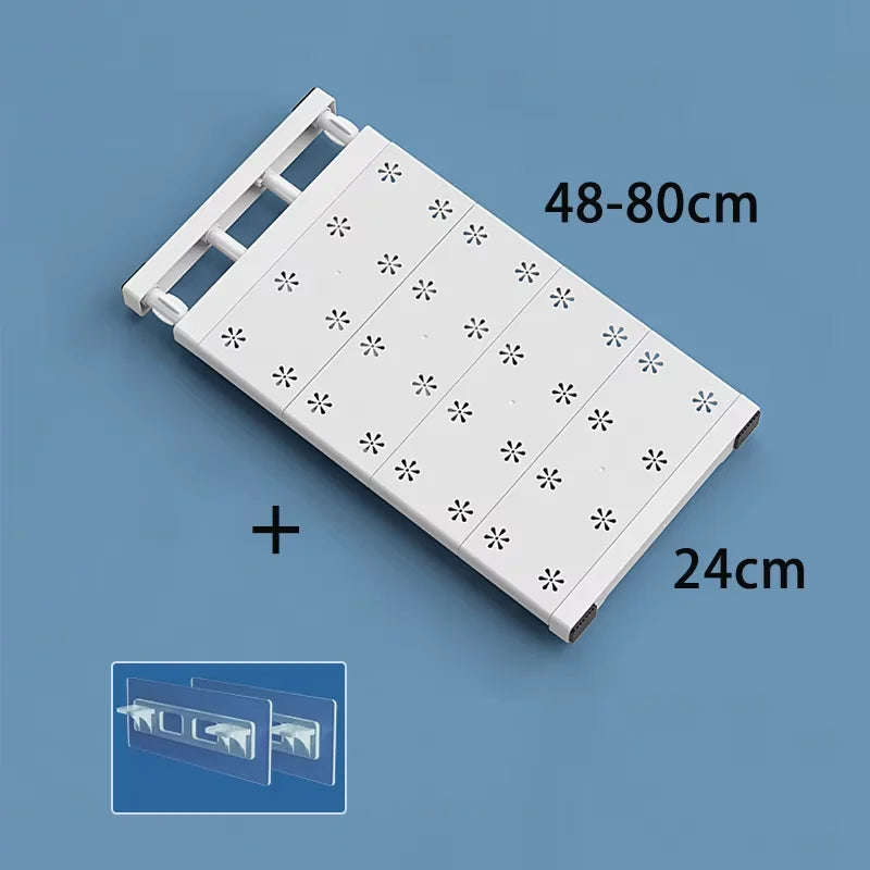 Adjustable Wardrobe Storage Shelves Clothing Closet Shelf Wall Mounted Rack for Bathroom Kitchen Cabinet Shelves Home Organizer