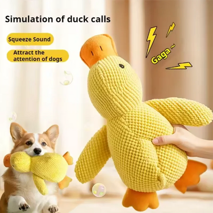 Yellow Duck Squeaky Plush Toy for Dogs